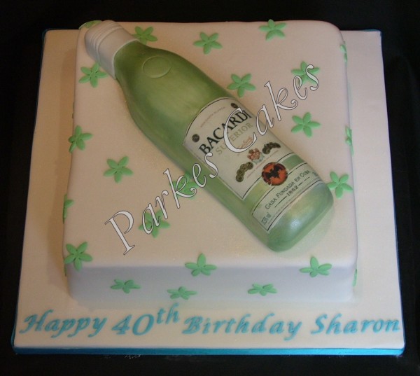 bacardi bottle birthday cake